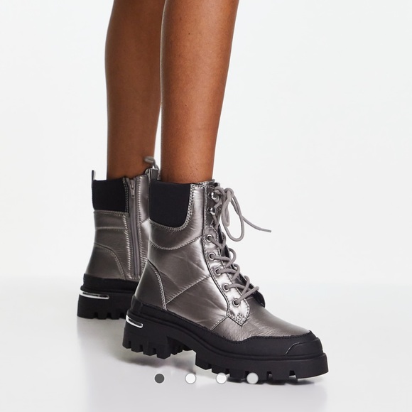 Aldo Shoes - Aldo Combat boots Silver